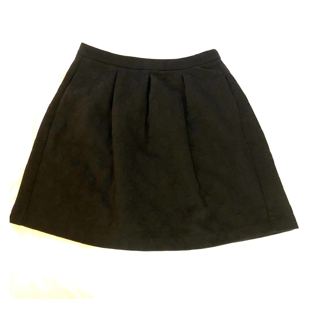 BODEN Black Polka Dot Textured Skirt